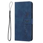 For Infinix Hot 50 4G Skin Feel Heart Embossed Leather Phone Case(Blue) - 2