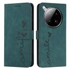 For Infinix Zero 40 4G Skin Feel Heart Embossed Leather Phone Case(Green) - 1