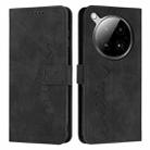 For Infinix Zero 40 4G Skin Feel Heart Embossed Leather Phone Case(Black) - 1