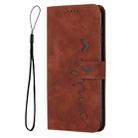 For Infinix Zero 40 4G Skin Feel Heart Embossed Leather Phone Case(Brown) - 2