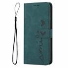For Xiaomi 14T Pro Skin Feel Heart Embossed Leather Phone Case(Green) - 2