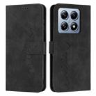 For Xiaomi 14T Skin Feel Heart Embossed Leather Phone Case(Black) - 1