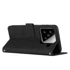 For Xiaomi 15 Skin Feel Heart Embossed Leather Phone Case(Black) - 3