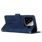 For Xiaomi 15 Skin Feel Heart Embossed Leather Phone Case(Blue) - 3