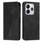 For Redmi Note 14 5G Diamond Splicing Skin Feel Magnetic Leather Phone Case(Black) - 1