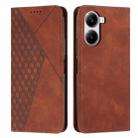 For Redmi Turbo 4 / Xiaomi Poco X7 Pro Diamond Splicing Skin Feel Magnetic Leather Phone Case(Brown) - 1