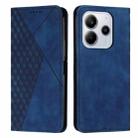 For Redmi Note 14 4G 164.84mm Diamond Splicing Skin Feel Magnetic Leather Phone Case(Blue) - 1