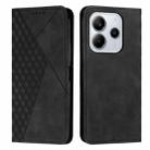 For Redmi Note 14 4G 164.84mm Diamond Splicing Skin Feel Magnetic Leather Phone Case(Black) - 1