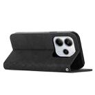 For Redmi Note 14 4G 164.84mm Diamond Splicing Skin Feel Magnetic Leather Phone Case(Black) - 3