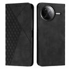 For Redmi K80 / K80 Pro Diamond Splicing Skin Feel Magnetic Leather Phone Case(Black) - 1