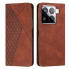 For Xiaomi 15 Pro Diamond Splicing Skin Feel Magnetic Leather Phone Case(Brown) - 1