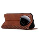 For Xiaomi 15 Ultra Diamond Splicing Skin Feel Magnetic Leather Phone Case(Brown) - 3