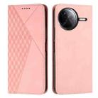 For Xiaomi Poco F7 Pro / F7 Ultra Diamond Splicing Skin Feel Magnetic Leather Phone Case(Rose Gold) - 1