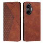 For Xiaomi Poco F7 Diamond Splicing Skin Feel Magnetic Leather Phone Case(Brown) - 1