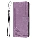 For Infinix Hot 50 4G Skin Feel Stripe Pattern Leather Phone Case(Purple) - 2