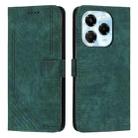 For Infinix Note 40X 5G Skin Feel Stripe Pattern Leather Phone Case(Green) - 1