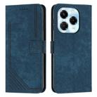 For Infinix Note 40X 5G Skin Feel Stripe Pattern Leather Phone Case(Blue) - 1