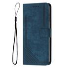 For Infinix Note 40X 5G Skin Feel Stripe Pattern Leather Phone Case(Blue) - 2