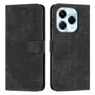 For Infinix Note 40X 5G Skin Feel Stripe Pattern Leather Phone Case(Black) - 1