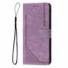 For Infinix Note 40X 5G Skin Feel Stripe Pattern Leather Phone Case(Purple) - 2