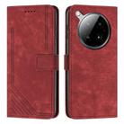 For Infinix Zero 40 4G Skin Feel Stripe Pattern Leather Phone Case(Red) - 1