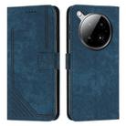 For Infinix Zero 40 4G Skin Feel Stripe Pattern Leather Phone Case(Blue) - 1