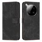 For Infinix Zero 40 4G Skin Feel Stripe Pattern Leather Phone Case(Black) - 1