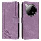 For Infinix Zero 40 4G Skin Feel Stripe Pattern Leather Phone Case(Purple) - 1