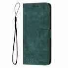 For OPPO A3x Skin Feel Stripe Pattern Leather Phone Case(Green) - 2