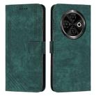 For Tecno Spark 30C Skin Feel Stripe Pattern Leather Phone Case(Green) - 1