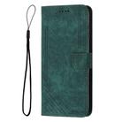 For Tecno Spark 30C Skin Feel Stripe Pattern Leather Phone Case(Green) - 2