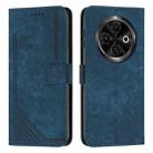 For Tecno Spark 30C Skin Feel Stripe Pattern Leather Phone Case(Blue) - 1