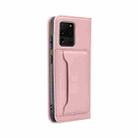 For Samsung Galaxy S20 Ultra 5G Strong Magnetism Shockproof Horizontal Flip Liquid Feel Leather Case with Holder & Card Slots & Wallet(Rose Gold) - 3