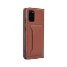 For Samsung Galaxy S20 Plus 5G Strong Magnetism Shockproof Horizontal Flip Liquid Feel Leather Case with Holder & Card Slots & Wallet(Brown) - 3