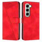 For Infinix Hot 50 5G Dream Triangle Leather Phone Case(Red) - 1