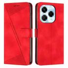 For Infinix Note 40X 5G Dream Triangle Leather Phone Case(Red) - 1