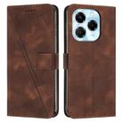 For Infinix Note 40X 5G Dream Triangle Leather Phone Case(Brown) - 1