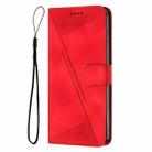 For OPPO A3x Dream Triangle Leather Phone Case(Red) - 2