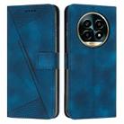 For Realme 13 Pro+ 5G Global Dream Triangle Leather Phone Case(Blue) - 1