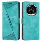 For Realme 13 Pro+ 5G Global Dream Triangle Leather Phone Case(Green) - 1