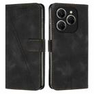 For Tecno Spark 20 Pro 5G Dream Triangle Leather Phone Case(Black) - 1