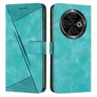 For Tecno Spark 30C Dream Triangle Leather Phone Case(Green) - 1