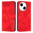 For Tecno Spark Go 1 Dream Triangle Leather Phone Case(Red) - 1