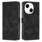 For Tecno Spark Go 1 Dream Triangle Leather Phone Case(Black) - 1