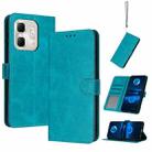 For Infinix Hot 50i Solid Calf Texture Flip Leather Phone Case(Green) - 1