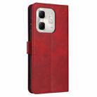 For Infinix Hot 50i Solid Calf Texture Flip Leather Phone Case(Red) - 3