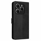 For Tecno Spark 20 Pro 5G Solid Calf Texture Flip Leather Phone Case(Black) - 3