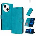 For Tecno Spark Go 1 Solid Calf Texture Flip Leather Phone Case(Green) - 1