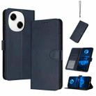 For Tecno Spark Go 1 Solid Calf Texture Flip Leather Phone Case(Dark Blue) - 1