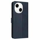 For Tecno Spark Go 1 Solid Calf Texture Flip Leather Phone Case(Dark Blue) - 3